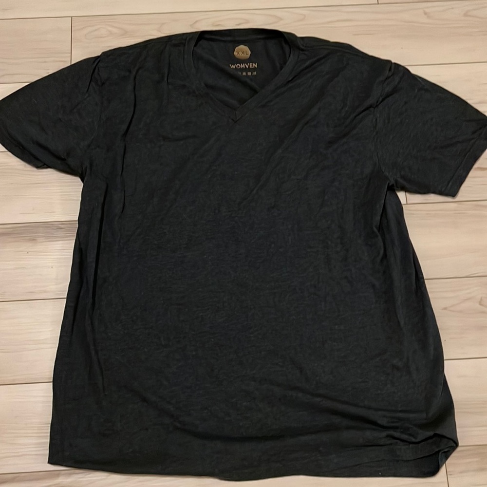 WOHVEN - XXL - Men’s Dark Gray - V Neck T Shirt
